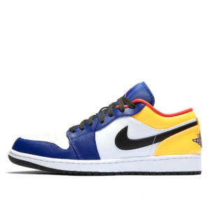 Air Jordan Nike AJ I 1 Low Blue Yellow (2020) (553558-123)