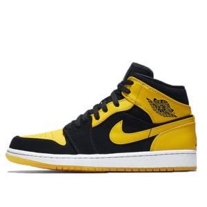 Jordan  1 Retro Mid New Love (2017) Black/Varsity Maize-White (554724-035)