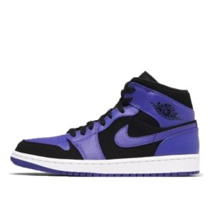 Jordan 1 Mid Black Dark Concord Black/Dark Concord-White (554724-051)
