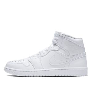 Air Jordan 1 Mid Triple White 2.0 (2020) (554724-130)