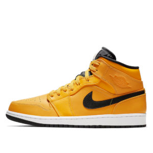 Air Jordan Nike AJ I 1 Mid University Gold Black (2019) (554724-700)