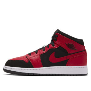 Air Jordan Nike AJ I 1 Mid ‘Bred’ (GS) (2019) (554725-054)