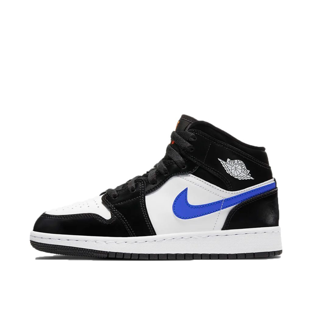 Jordan 1 Mid Black Racer Blue White (GS) Black/Racer Blue-White (554725-084)