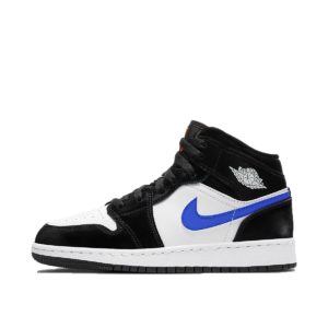 Jordan 1 Mid Black Racer Blue White (GS) Black/Racer Blue-White (554725-084)
