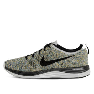 Nike  Flyknit Lunar1+ Multi-Color Grey Wolf Grey/Black-Laser Orange-Mineral Teal (554887-008)