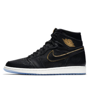 Air Jordan Nike AJ I 1 Retro High Black Gold ‘City of Flight’ (555088-031)