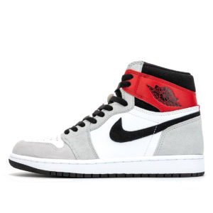 Jordan  1 Retro High Light Smoke Grey White/Black-Light Smoke Grey-Varsity Red (555088-126)