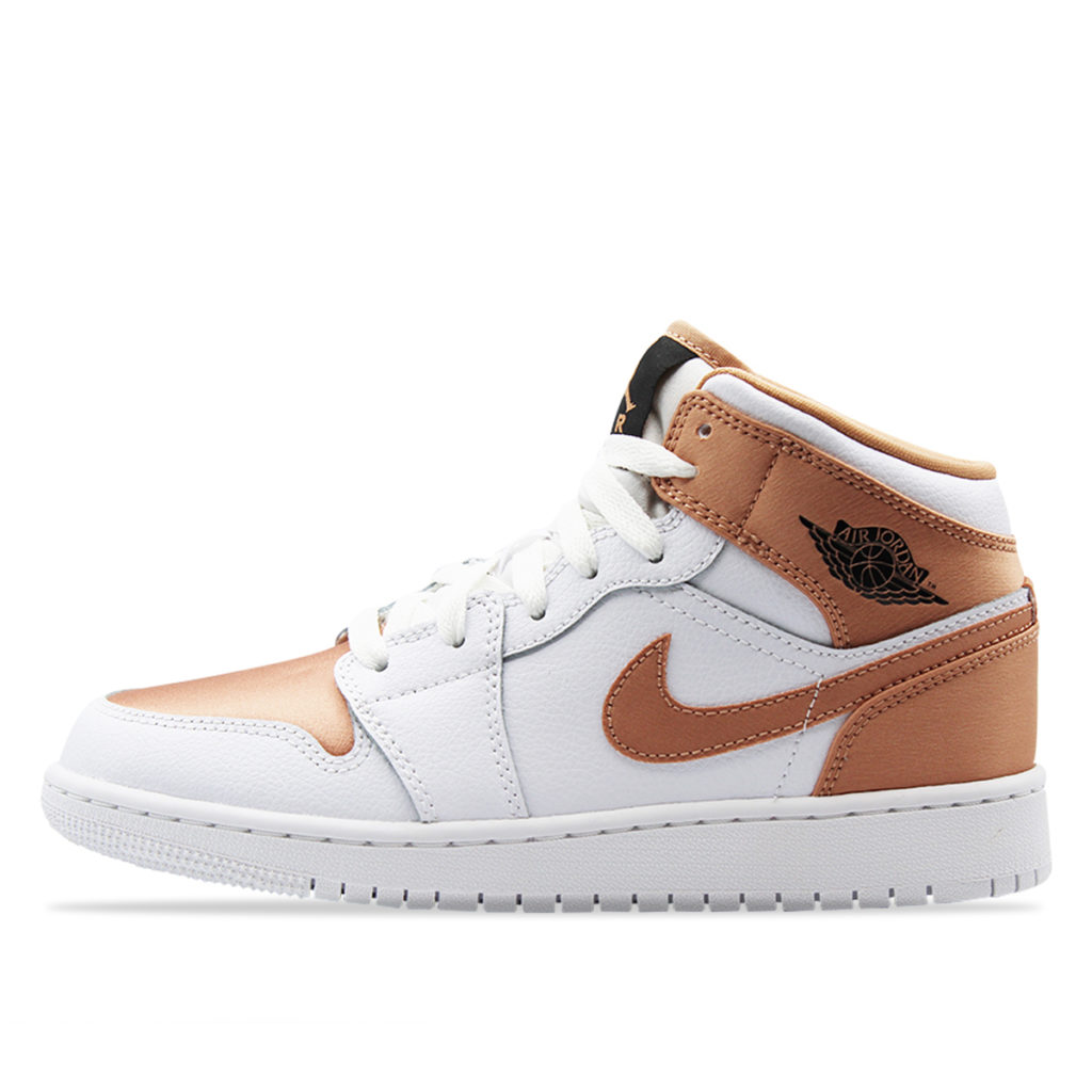 Air Jordan Nike AJ I 1 Mid ‘Rose Gold’ (GS) (2019) (555112-190)