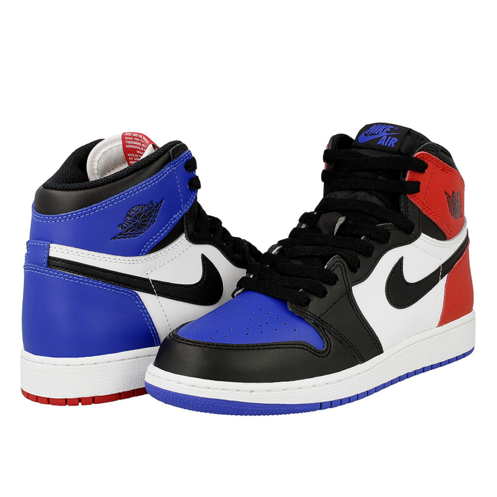 Jordan 1 Retro Top 3 (GS) Black/Varsity Red-Varsity Royal (575441-026)