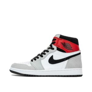 Jordan 1 Retro High Light Smoke Grey (GS) White/Black-Light Smoke Grey-Varsity Red (575441-126)