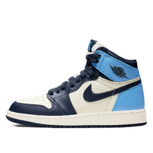 Jordan  1 Retro High Obsidian UNC (GS) Sail/Obsidian-University Blue (575441-140)