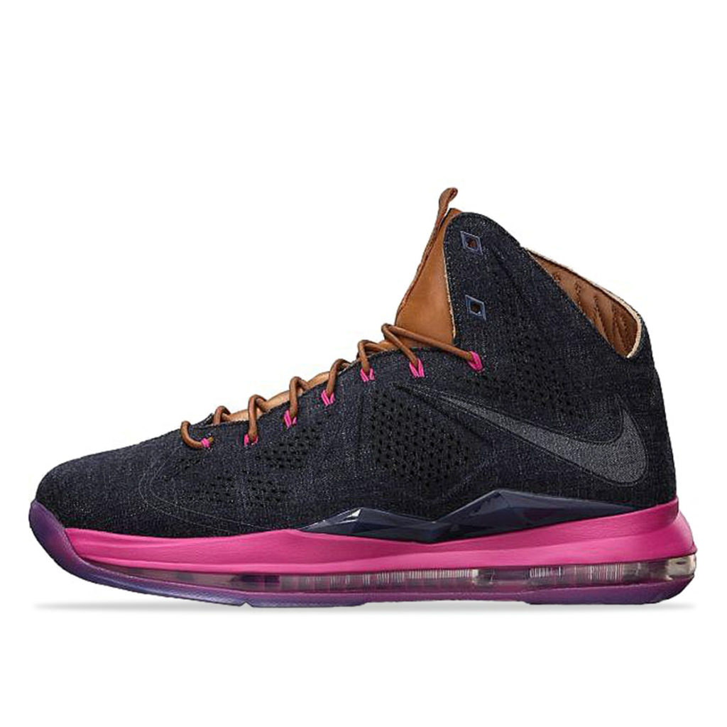 Nike LeBron X EXT Denim Midnight Navy/Midnight Navy-Hazelnut-Fireberry (597806-400)