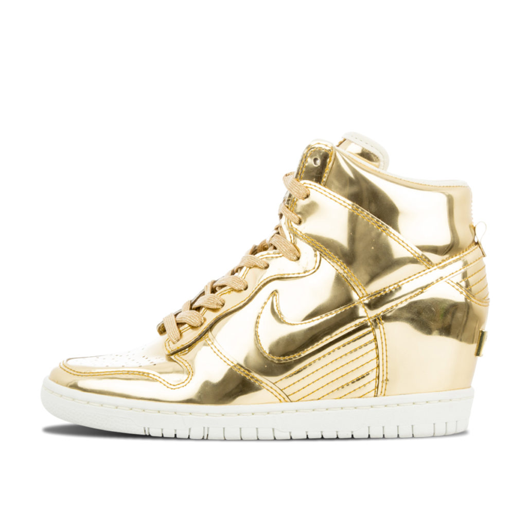 Nike Dunk High Sky Hi Liquid Gold (W) Metallic Gold/Metallic Gold (639233-770)