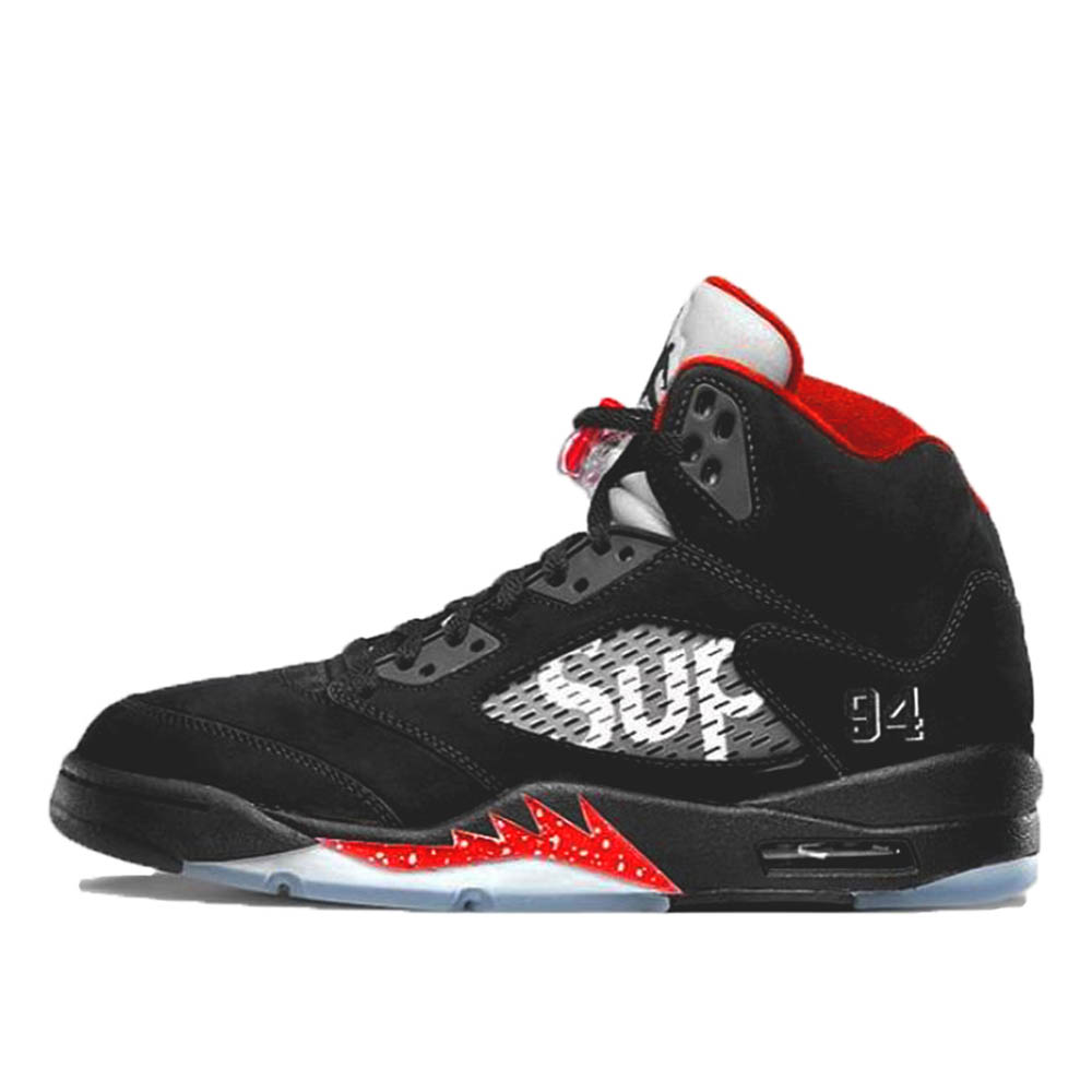 Air Jordan x Supreme Nike AJ V 5 Retro Black (824371-001)