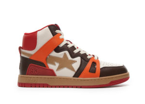 BAPE A Bathing Ape  Sta 93 Hi Red Orange Light Sand Red Orange/Light Sand (001FWG701034X)