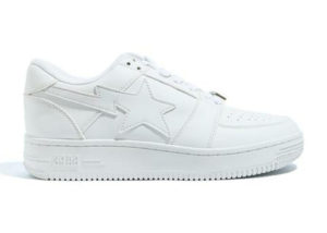 BAPE A Bathing Ape sta Low White Leather (2020) White/White (1G80-191-007)