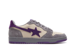 BAPE A Bathing Ape Court Sta Mist Grey Royal Purple Mist Grey/Royal Purple (001FWG701032X)