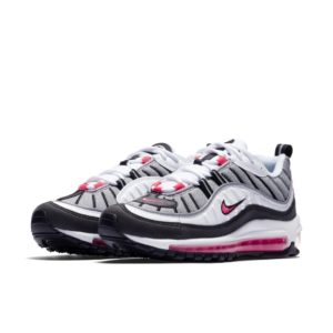 Nike  Air Max 98 Solar Red (W) White/Solar Red-Dust-Reflect Silver (AH6799-104)