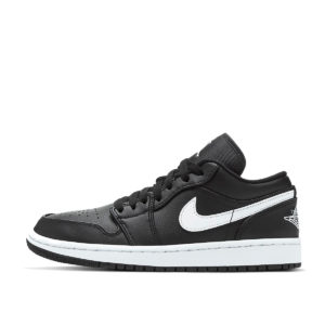 Air Jordan Womens Nike AJ I 1 Low Black White (2020) (AO9944-001)