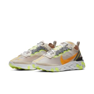 Nike  React Element 87 Light Orewood Brown Light Orewood Brown/Laser Orange-Volt Glow (AQ1090-101)