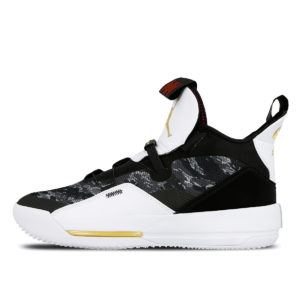 Jordan XXXIII Camo Black/Metallic Gold-White-University Red (AQ8830-016)