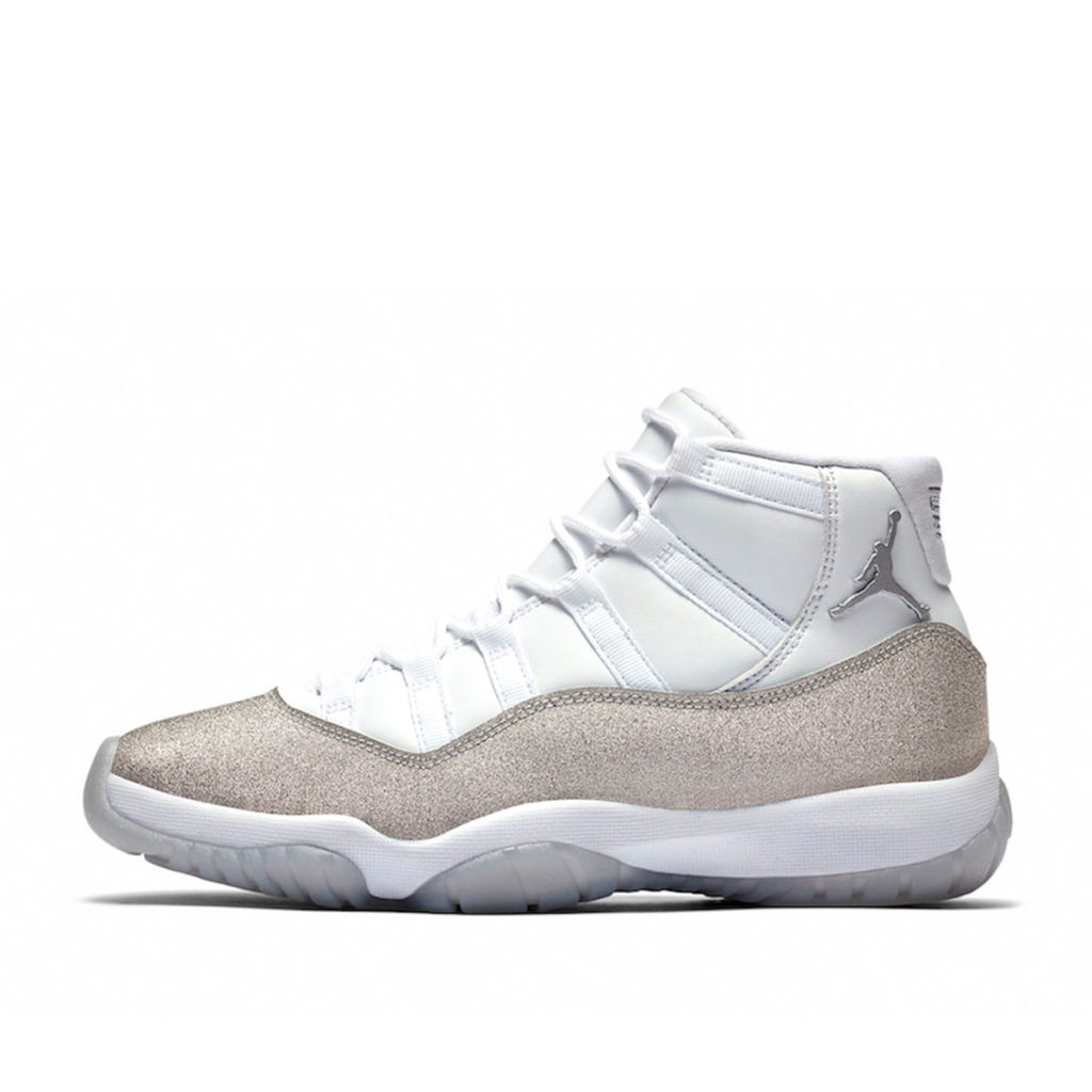 Air Jordan Womens Nike AJ XI 11 White Metallic Silver (2019) (AR0715-100)
