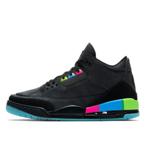Jordan 3 Retro Quai54 GS (2018) Black/Black/Electric Green (AT9194-001)