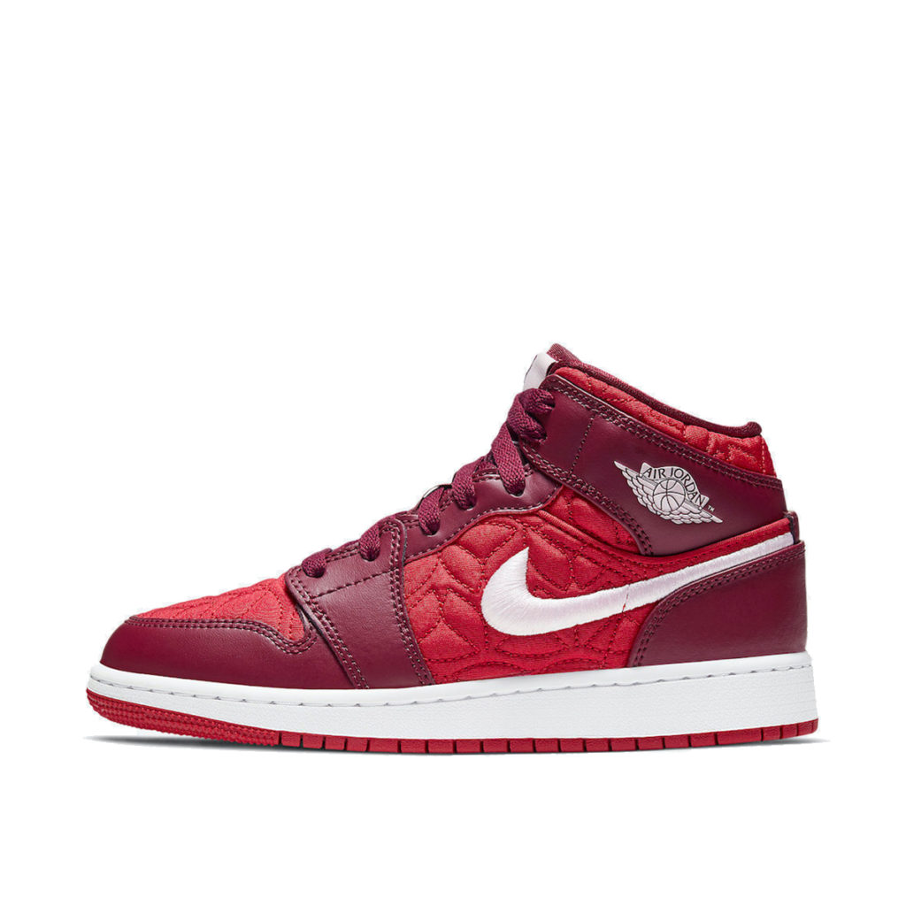 Jordan 1 Mid SE Red Quilt (GS) Deep Red/Sail-Gym Red (AV5174-600)
