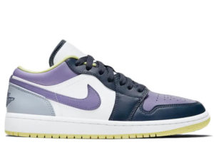 Jordan 1 Low Purple Magenta (W) Purple/White-Navy (DJ4342-400)
