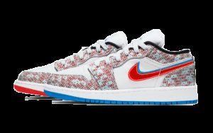 Jordan 1 Low SE Take Flight (GS) White/Blue Hero-Bright Crimson-Black (DD1527-114)