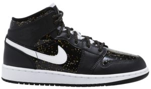 Jordan 1 Mid Black Speckle (GS) Black/White (AV5174-001)