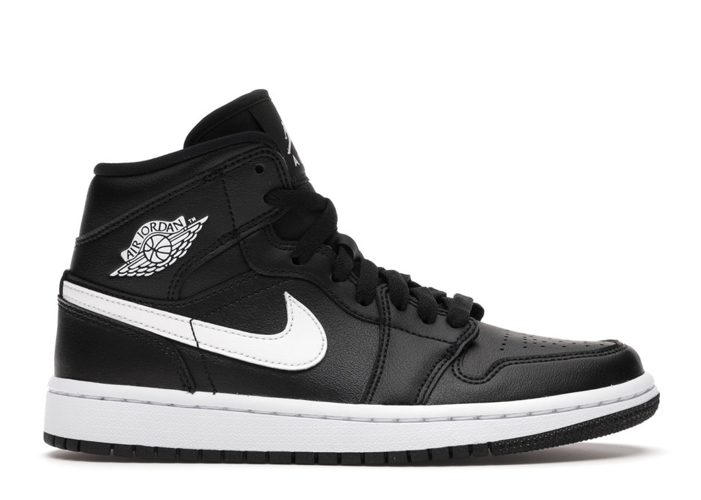 Jordan 1 Mid Black White (W) Black/White (BQ6472-011)