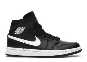 Jordan 1 Mid Black White (W) Black/White (BQ6472-011)