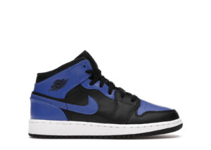 Jordan 1 Mid Hyper Royal (GS) Black/Hyper Royal/White (554725-077)
