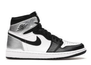 Jordan  1 Retro High Silver Toe (W) Black/Metallic Silver-White-Black (CD0461-001)