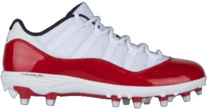 Jordan  11 Retro Low Cleat White Red White/Gym Red-Gym Red-Black (AO1560-101)