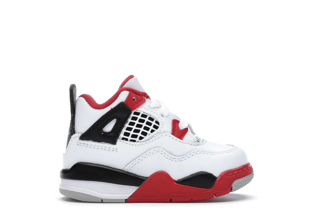 Jordan 4 Retro Fire Red 2020 (TD) White/Black-Tech Grey-Fire Red (BQ7670-160)