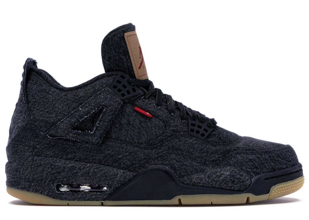 Jordan 4 Retro Levi’s Black (Blank Tag) Black/Black-Black (AO2571 001)