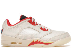Jordan 5 Retro Low Chinese New Year (2021) Sail/Chile Red-Opti Yellow-Pearl White (DD2240-100)