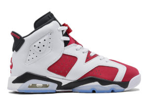 Jordan 6 Retro Carmine 2021 (GS) White/Black-Carmine (384665-106)