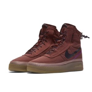 Nike  Air Force 1 Shell Burgundy Ash (W) Dark Pony/Burgundy Ash-Desert Dust (BQ6096-200)