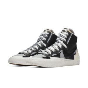 Nike  Blazer Mid sacai Black Grey Black/White-Wolf Grey-Black (BV0072-002)