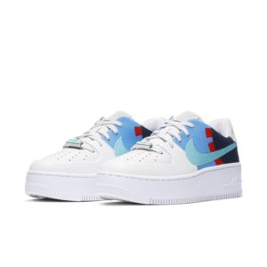 Nike Air Force 1 Low Sage White Light Blue (W) White/Red/Light-Blue (BV1976-002)