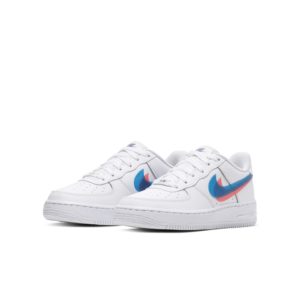 Nike Air Force 1 Low 3D Glasses (GS) White/Bright Crimson-Blue Hero (BV2551-100)