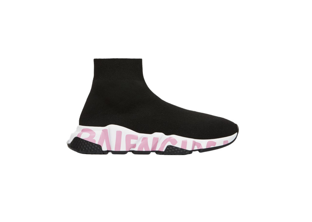 Balenciaga Speed Graffiti Black Pink (W) Black/White/Pink (605942W2DB71956)