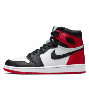 Air Jordan Womens Nike AJ I 1 Retro High ‘Satin Black Toe’ (2019) (CD0461-016)