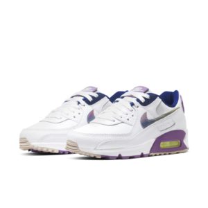 Nike  Air Max 90 Easter (2020) (W) White/Multi-Color-Purple Nebula (CJ0623-100)