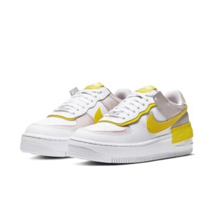 Nike  Air Force 1 Shadow White Barely Rose (W) White/Barely Rose-Platinum Violet-Speed Yellow (CJ1641-102)