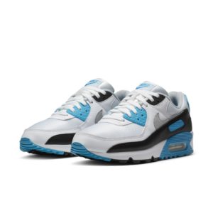 Nike Air Max 90 Laser Blue (2020) White/Black-Grey Fog-Laser Blue (CJ6779-100)