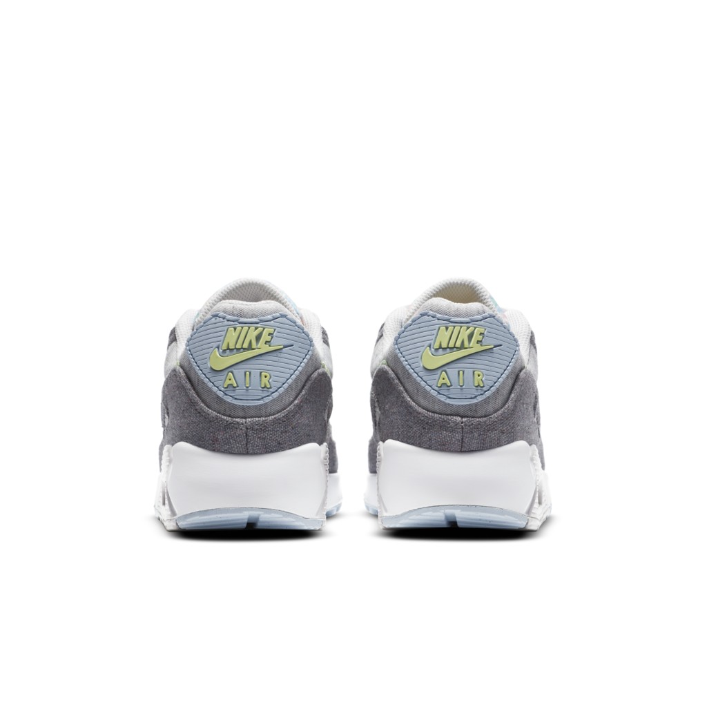 Nike Air Max 90 Recycled Canvas Vast Grey/Barely Volt-Celestine Blue ...